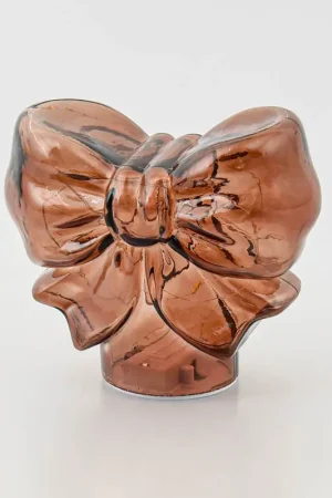 Nouvel Arrivage Noeud en verre lumineux à poser marron